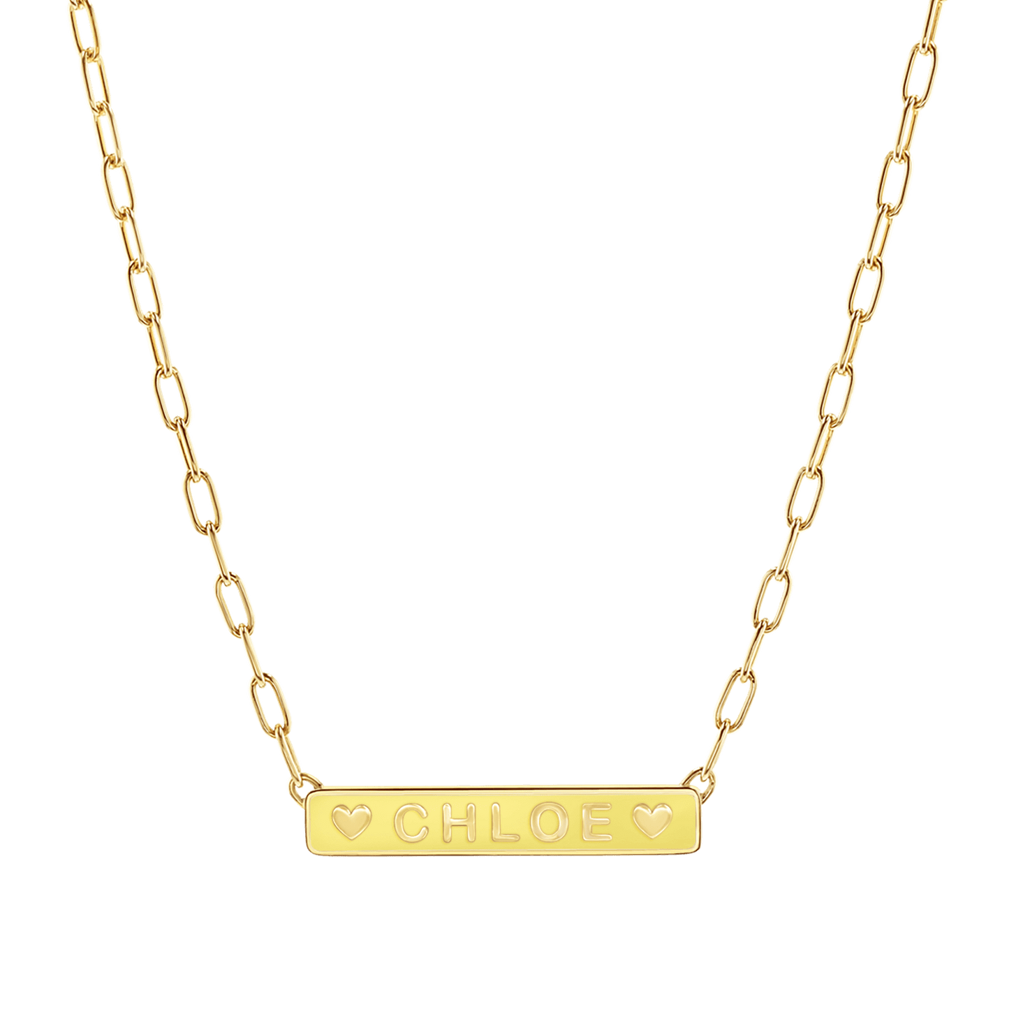 Custom Enamel ID Necklace - Lotus Diamond