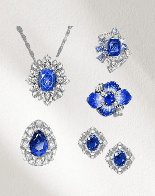 Custom Gemstone Jewelry - Lotus Diamond