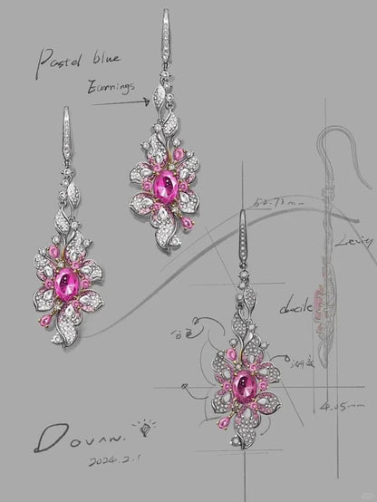 Custom Gemstone Jewelry - Lotus Diamond