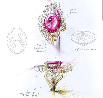 Custom Gemstone Jewelry - Lotus Diamond