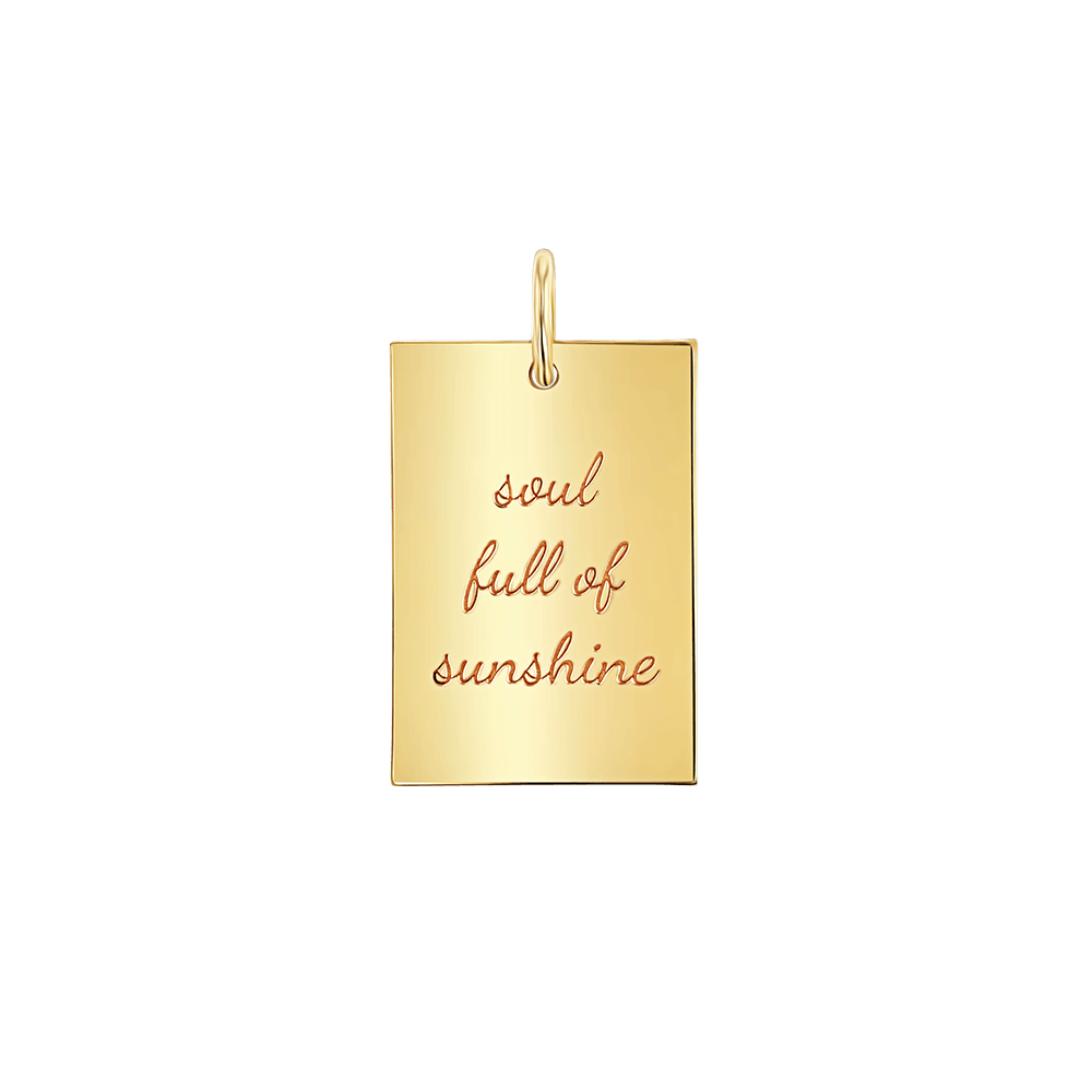 Custom Inspire Rectangle Charm - Lotus Diamond