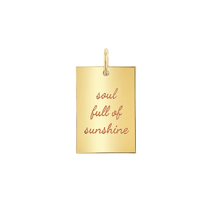 Custom Inspire Rectangle Charm - Lotus Diamond