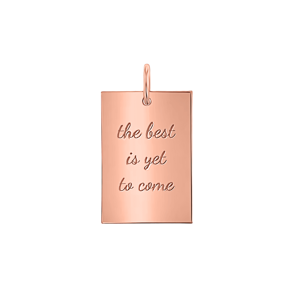 Custom Inspire Rectangle Charm - Lotus Diamond