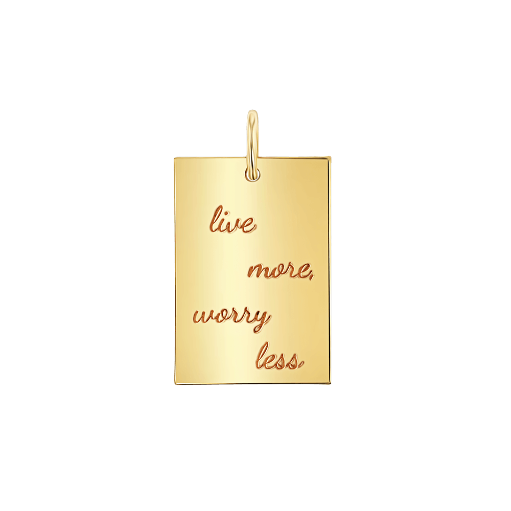 Custom Inspire Rectangle Charm - Lotus Diamond