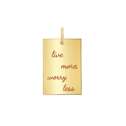 Custom Inspire Rectangle Charm - Lotus Diamond