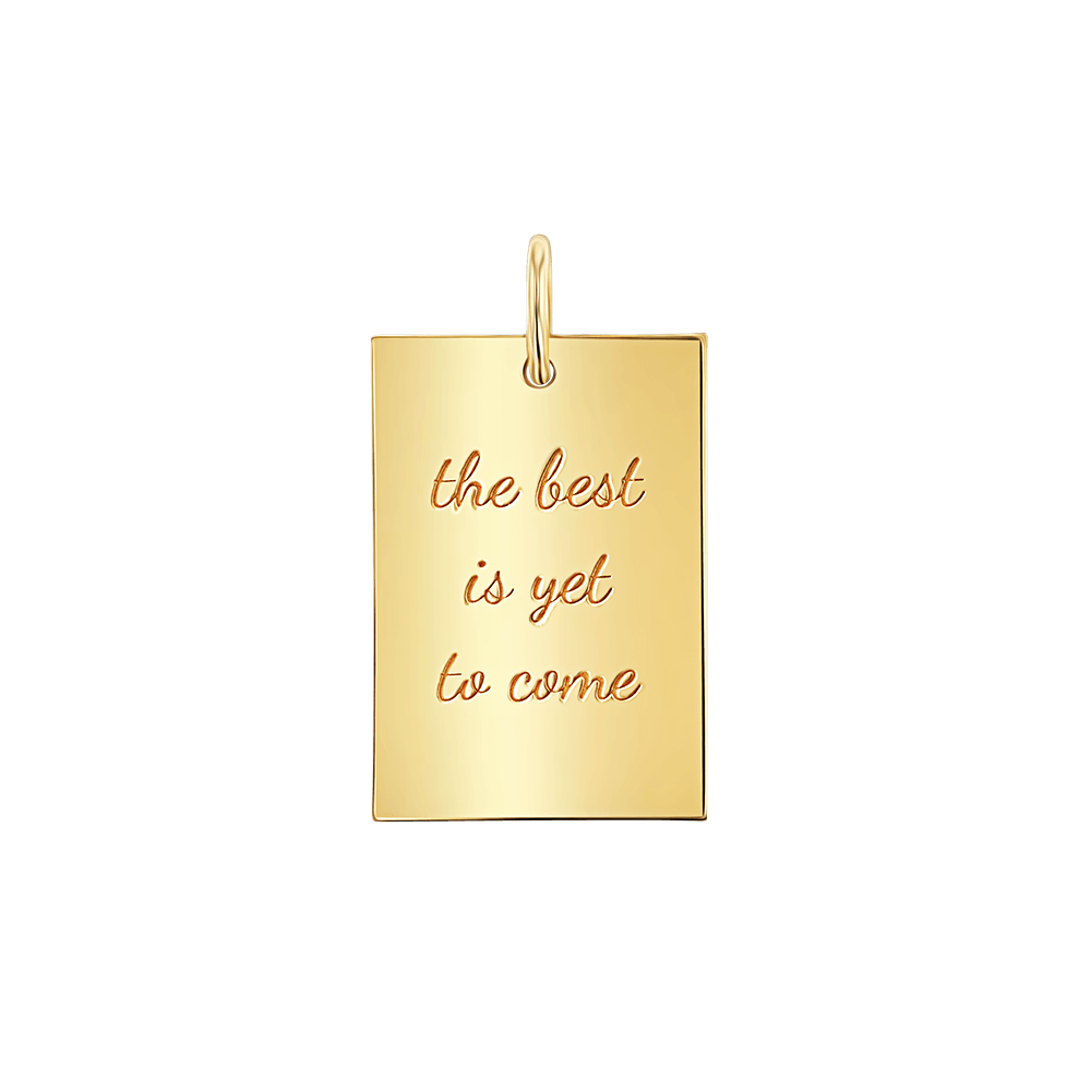 Custom Inspire Rectangle Charm - Lotus Diamond