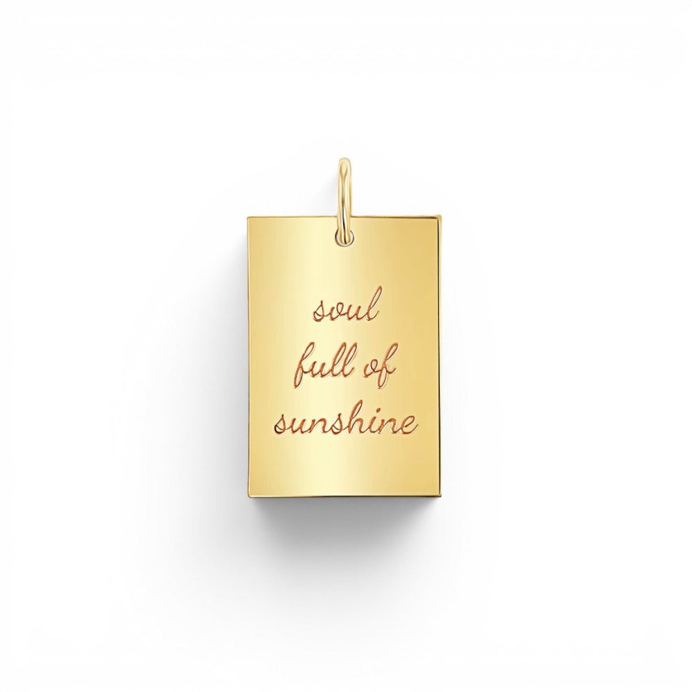 Custom Inspire Rectangle Charm - Lotus Diamond