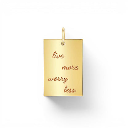 Custom Inspire Rectangle Charm - Lotus Diamond