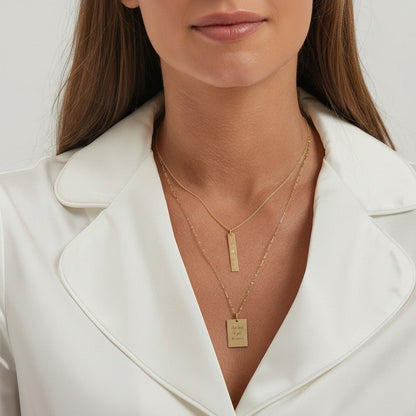 Custom Inspire Rectangle Charm - Lotus Diamond