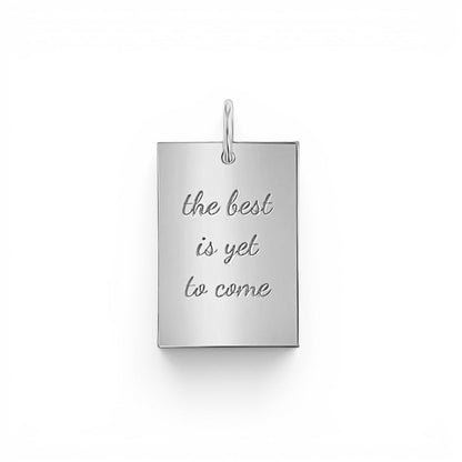 Custom Inspire Rectangle Charm - Lotus Diamond