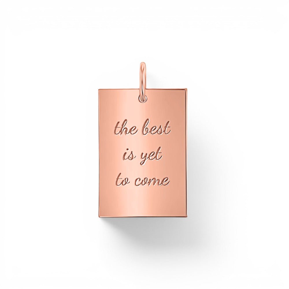 Custom Inspire Rectangle Charm - Lotus Diamond