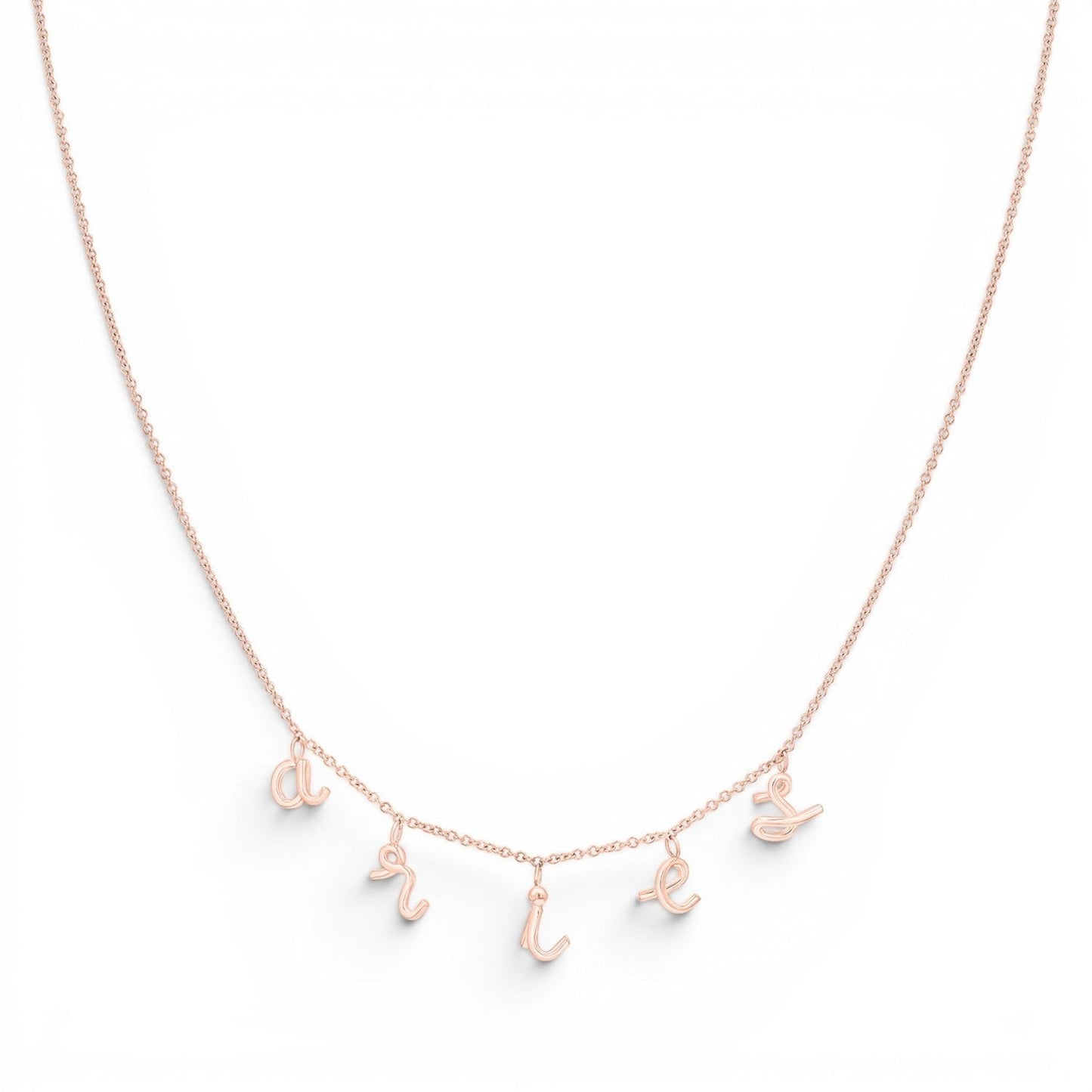 Custom Mini Letter Necklace - Lotus Diamond