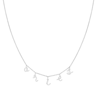 Custom Mini Letter Necklace - Lotus Diamond
