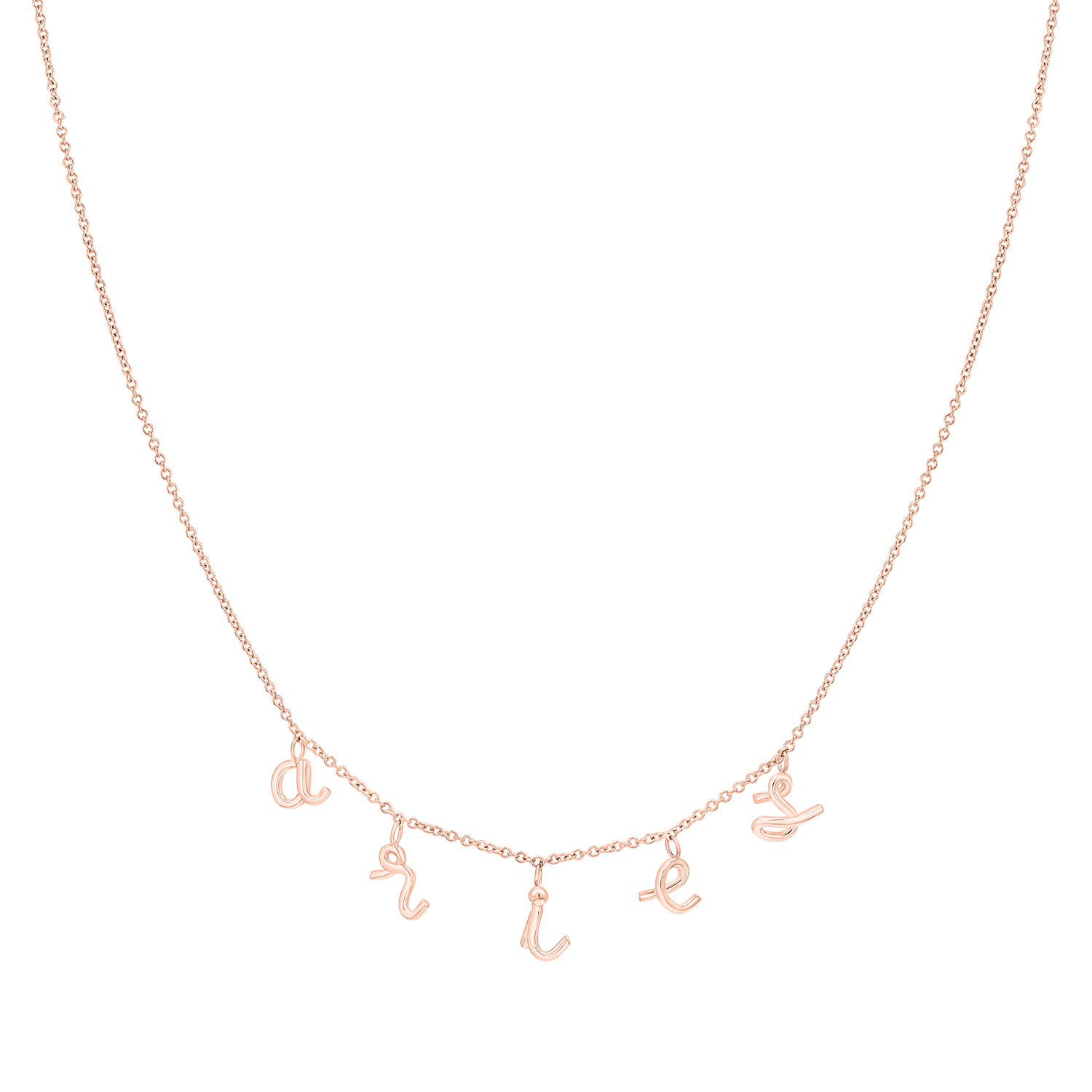 Custom Mini Letter Necklace - Lotus Diamond