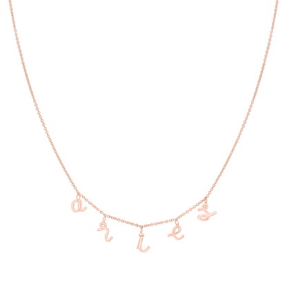 Custom Mini Letter Necklace - Lotus Diamond
