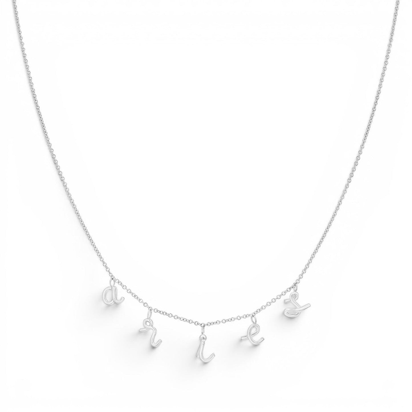 Custom Mini Letter Necklace - Lotus Diamond