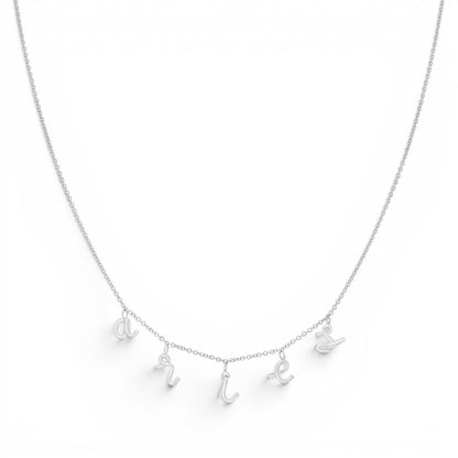 Custom Mini Letter Necklace - Lotus Diamond