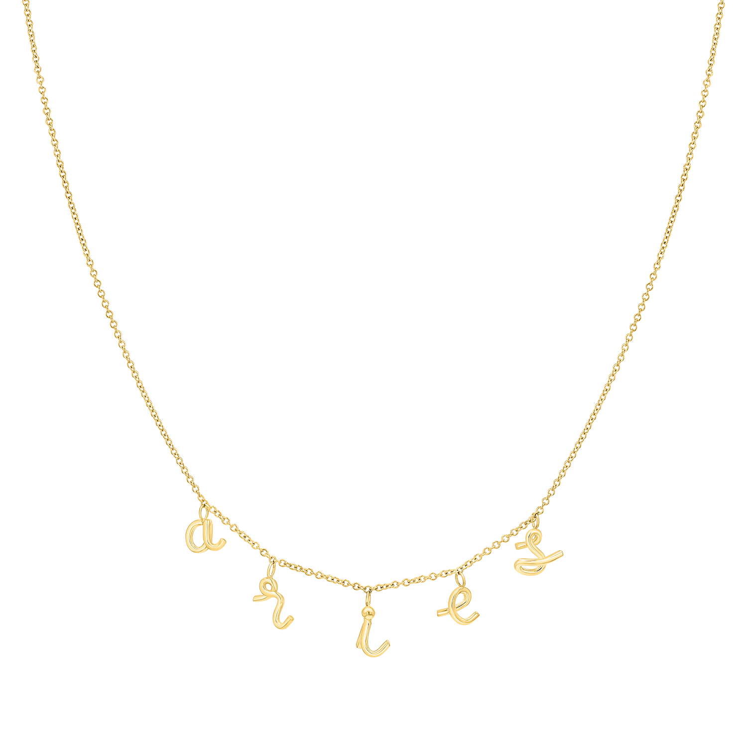 Custom Mini Letter Necklace - Lotus Diamond
