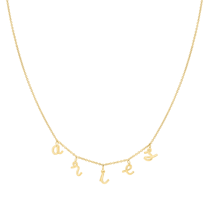 Custom Mini Letter Necklace - Lotus Diamond