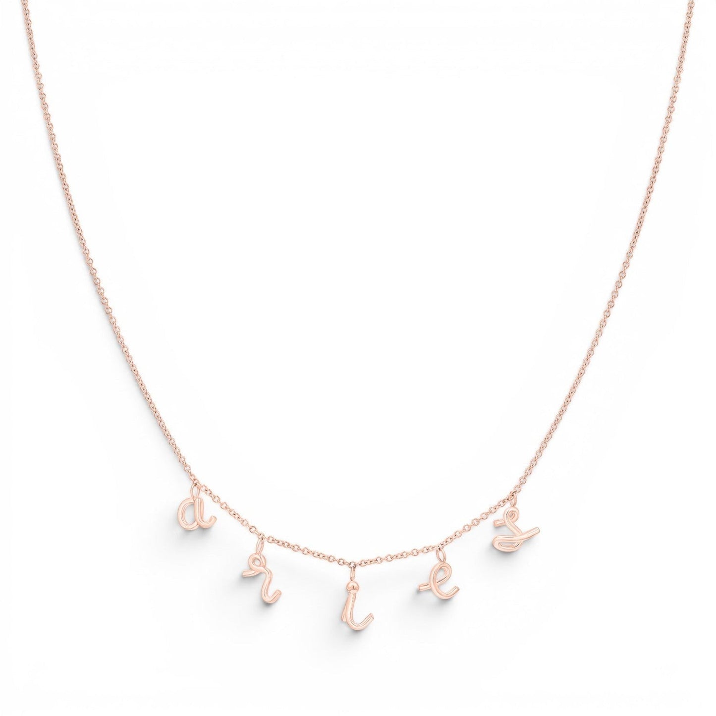 Custom Mini Letter Necklace - Lotus Diamond