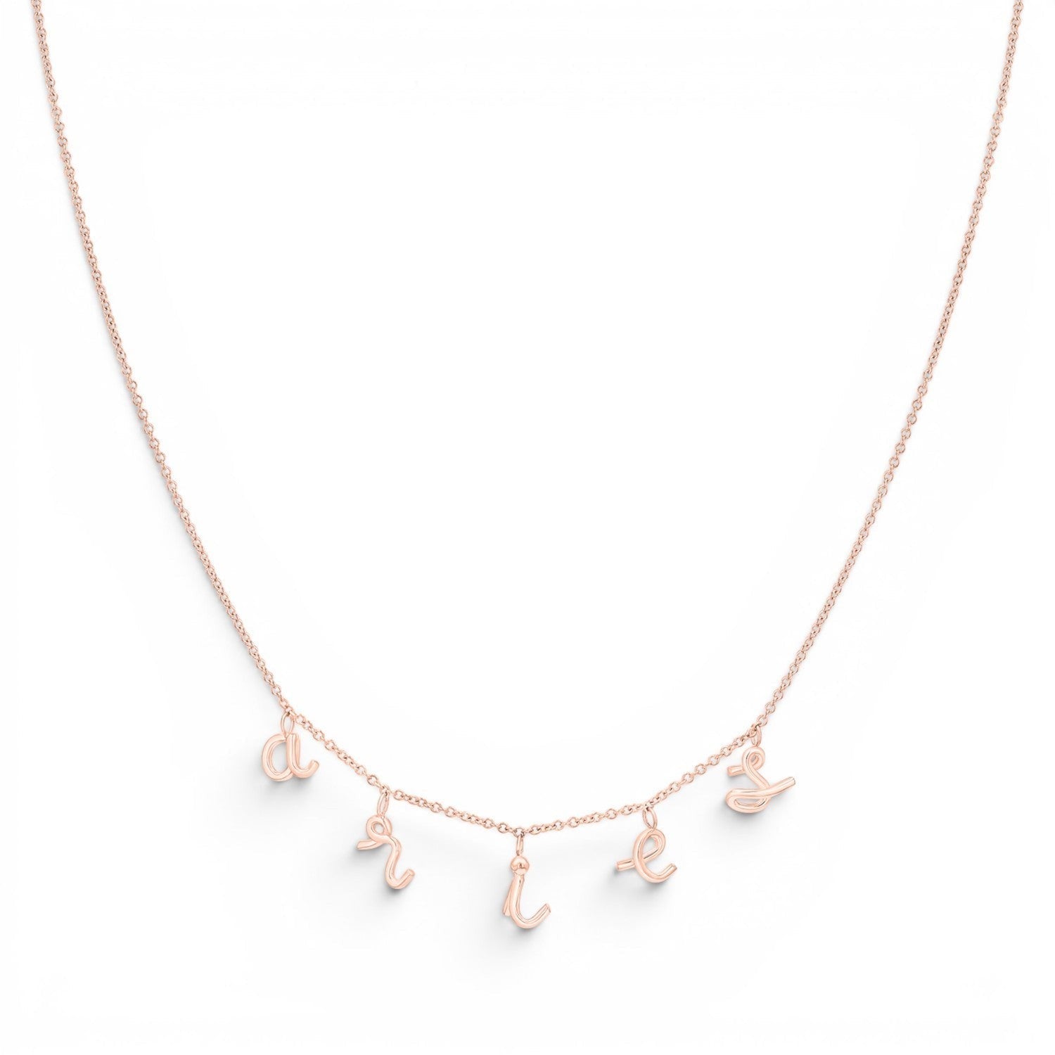 Custom Mini Letter Necklace - Lotus Diamond