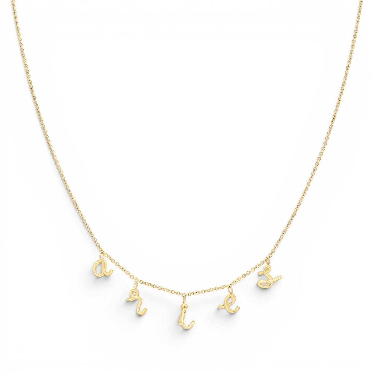 Custom Mini Letter Necklace - Lotus Diamond