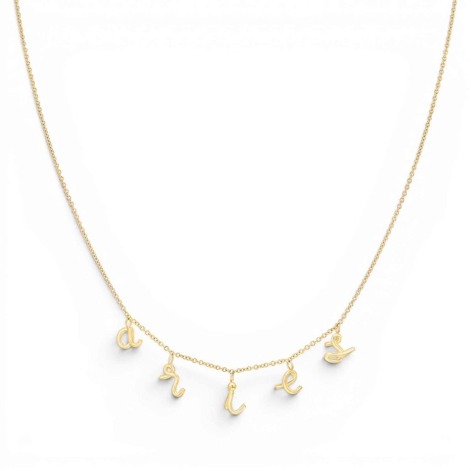 Custom Mini Letter Necklace - Lotus Diamond