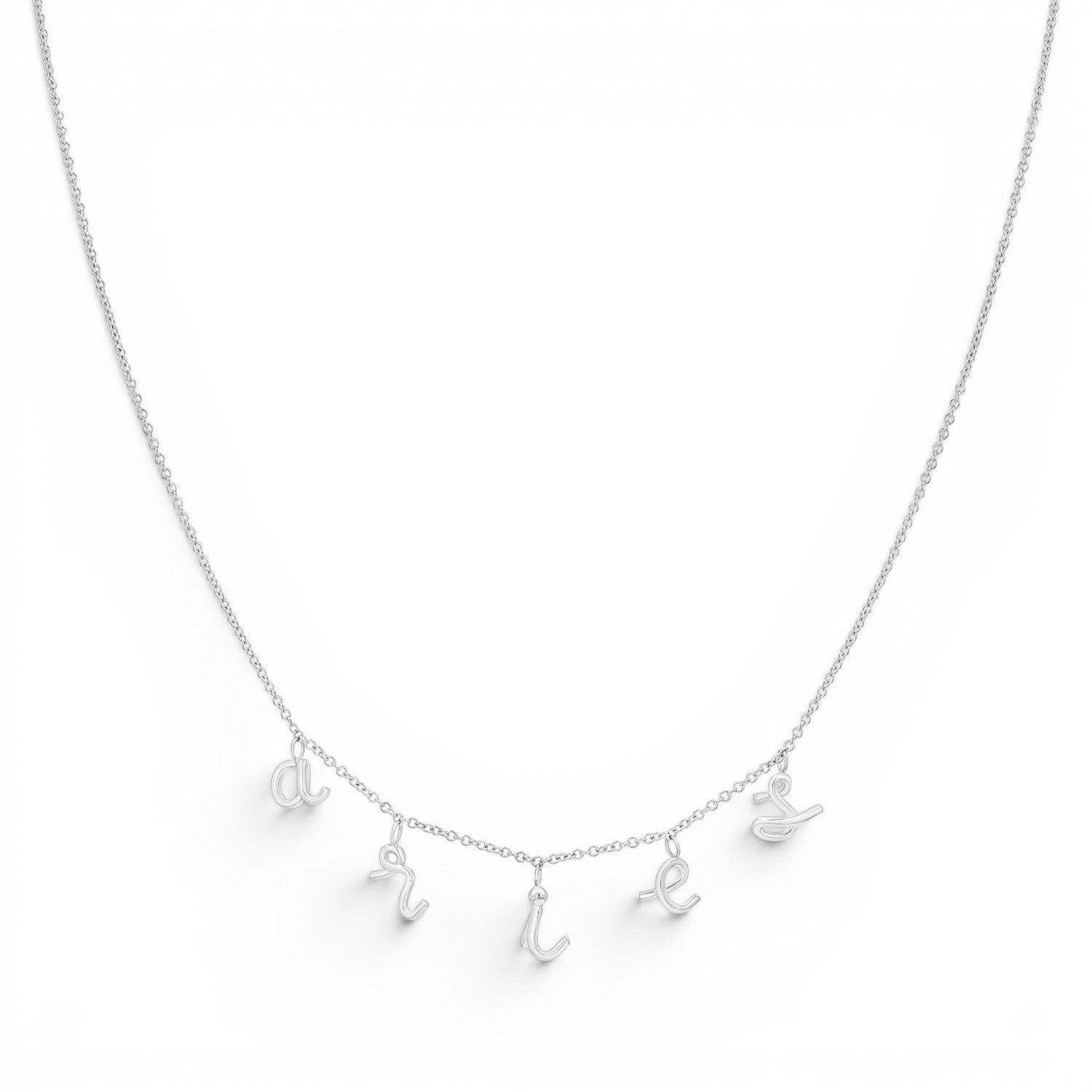Custom Mini Letter Necklace - Lotus Diamond