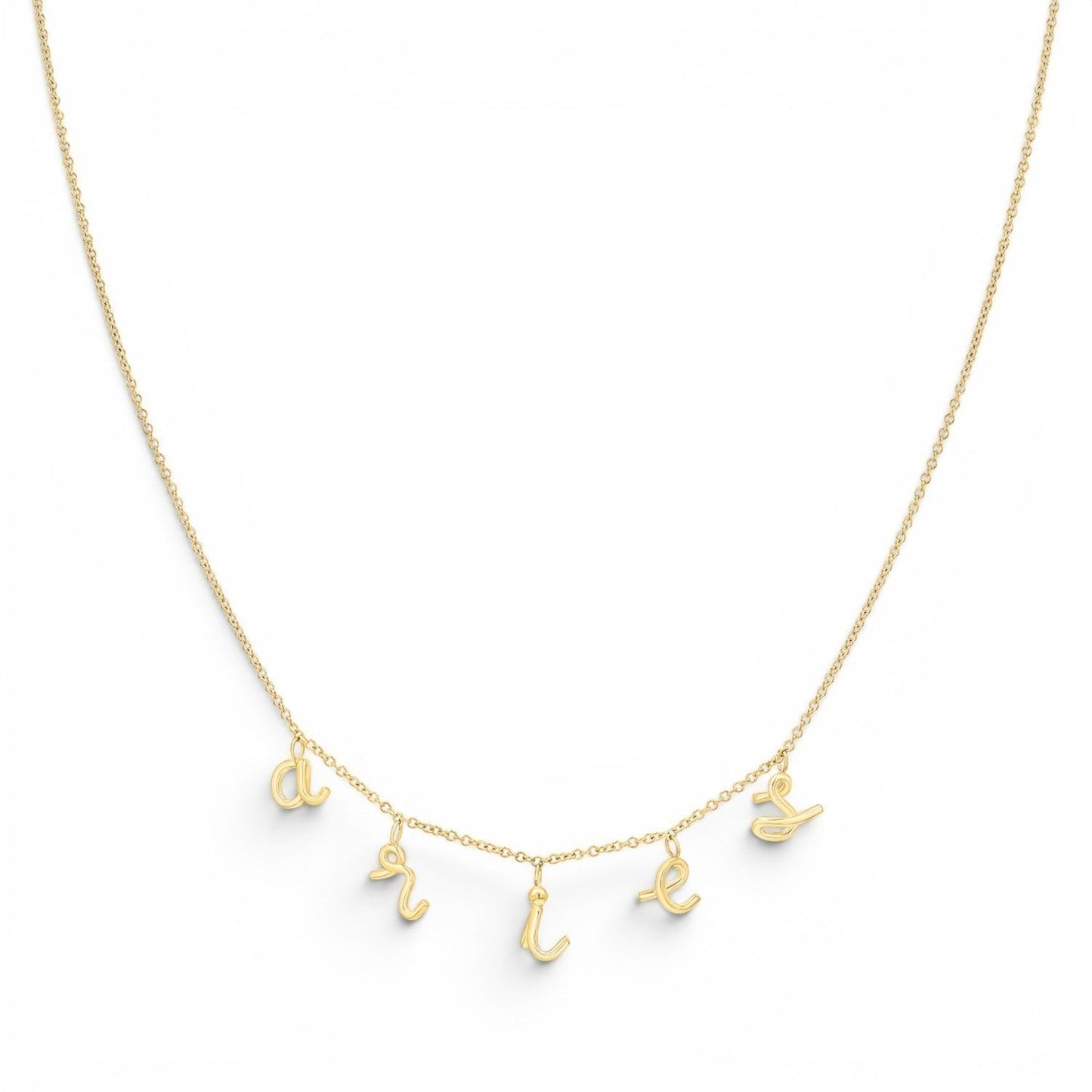 Custom Mini Letter Necklace - Lotus Diamond