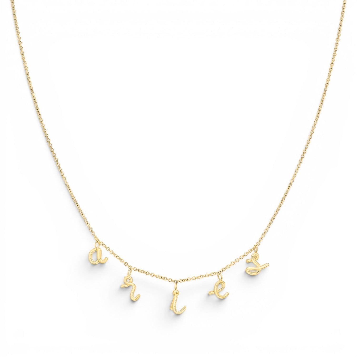 Custom Mini Letter Necklace - Lotus Diamond