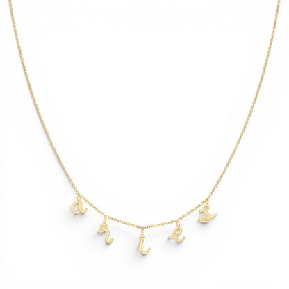 Custom Mini Letter Necklace - Lotus Diamond