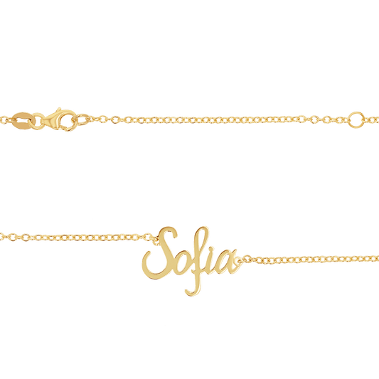 Custom Name Belly Chain - Lotus Diamond