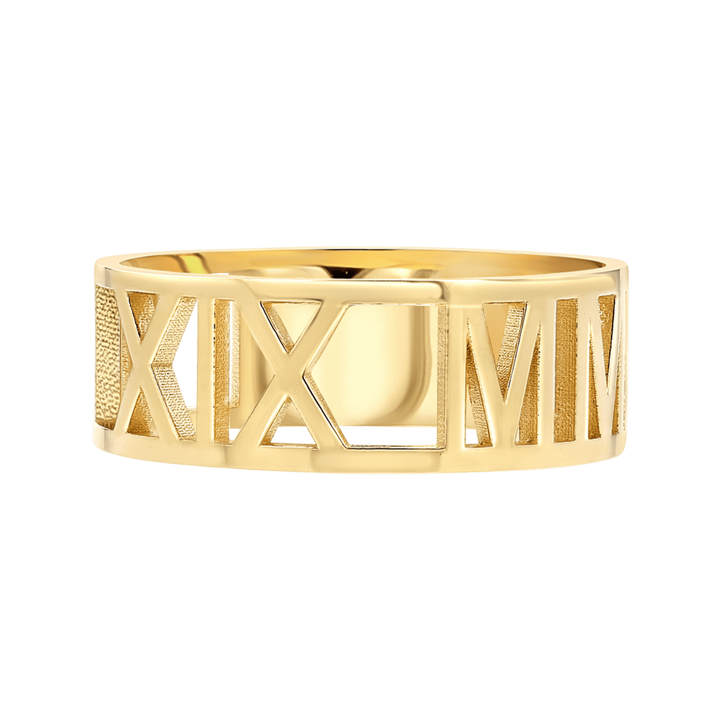 Custom Roman Numeral Ring - Lotus Diamond