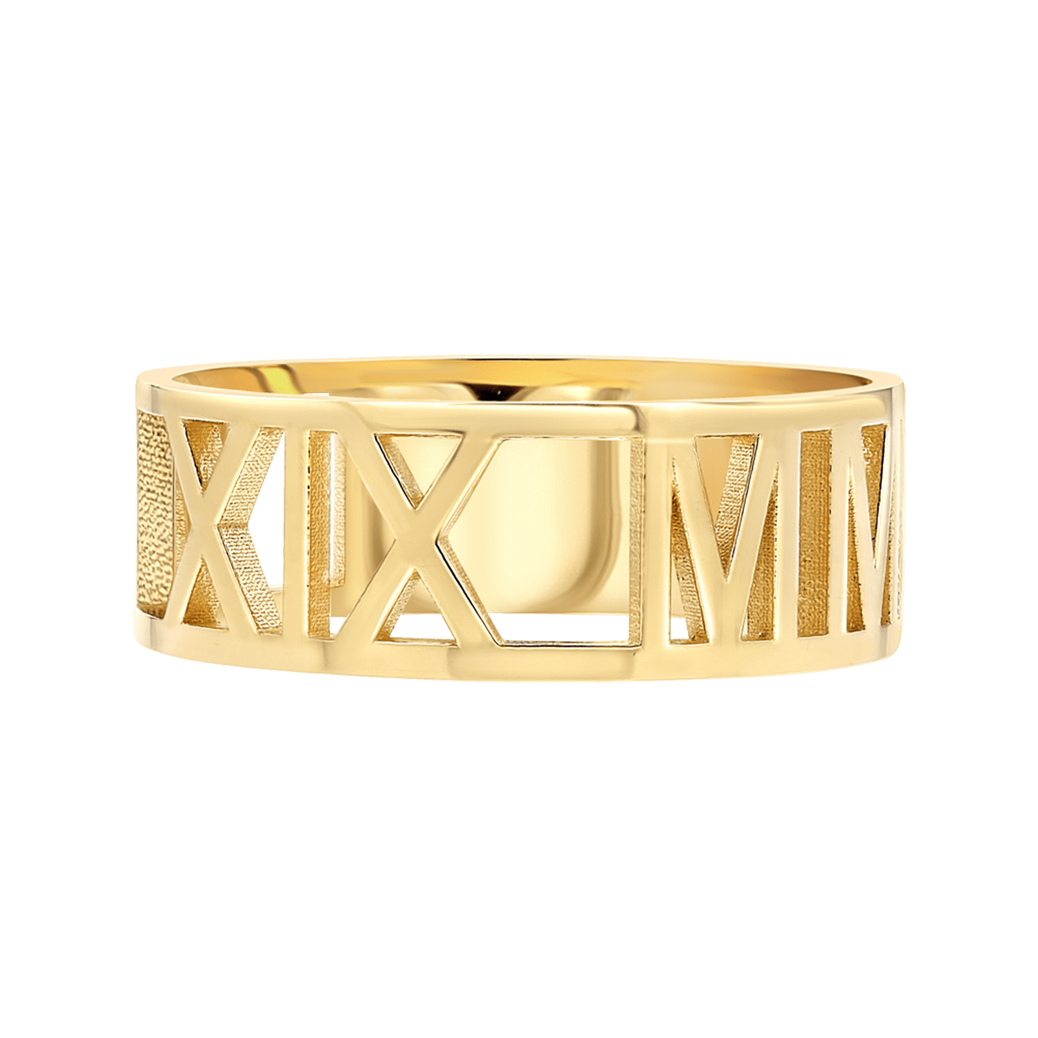 Custom Roman Numeral Ring - Lotus Diamond