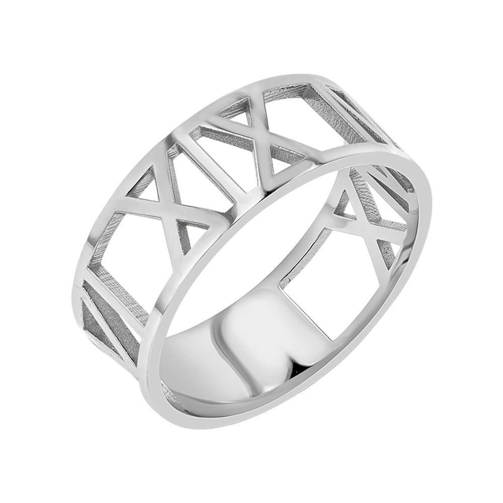 Custom Roman Numeral Ring - Lotus Diamond