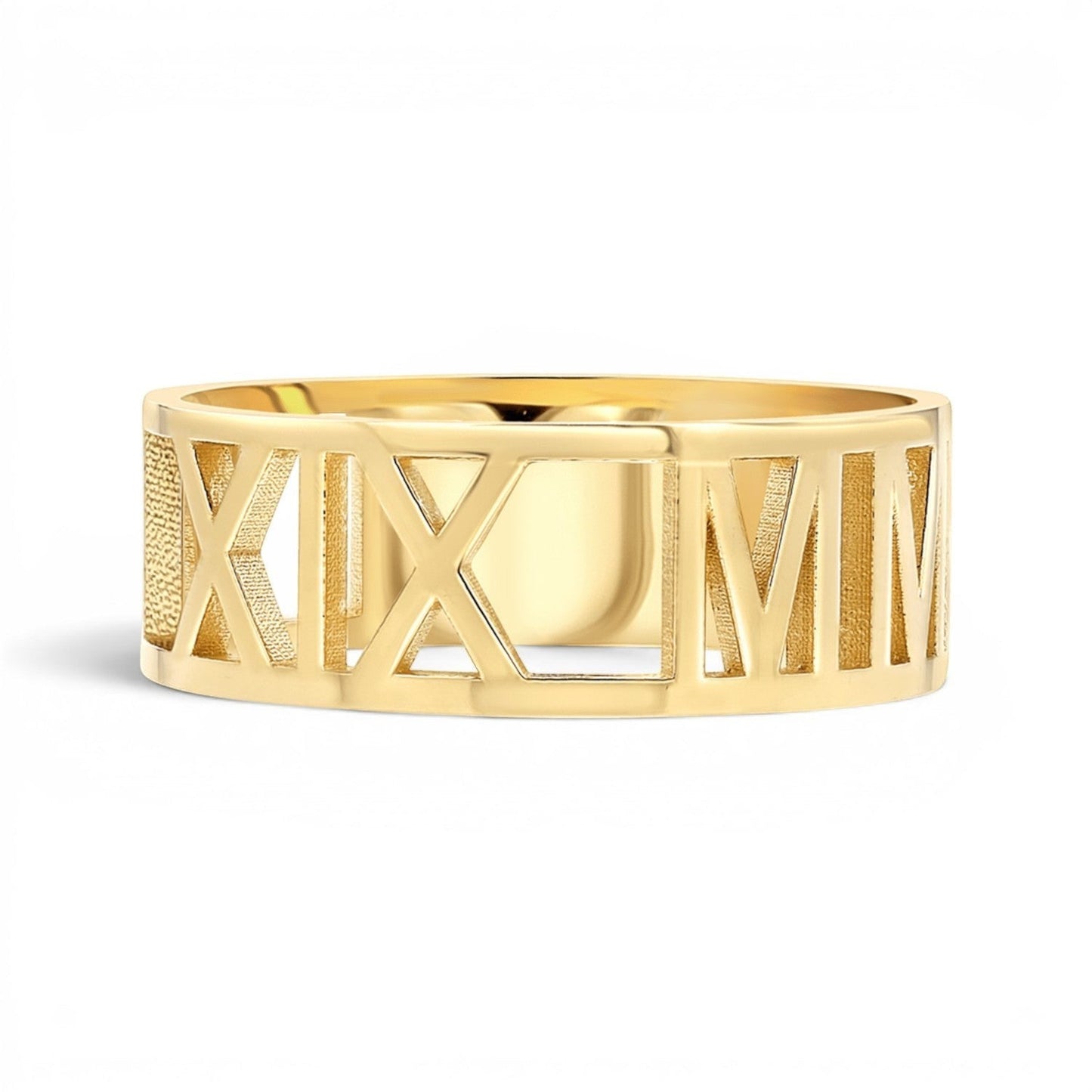 Custom Roman Numeral Ring - Lotus Diamond