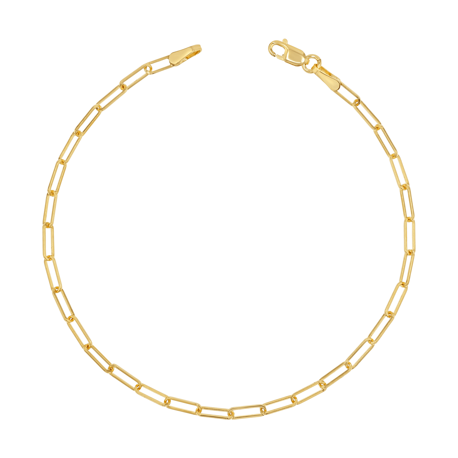 Dainty Paper Clip Bracelet - Lotus Diamond