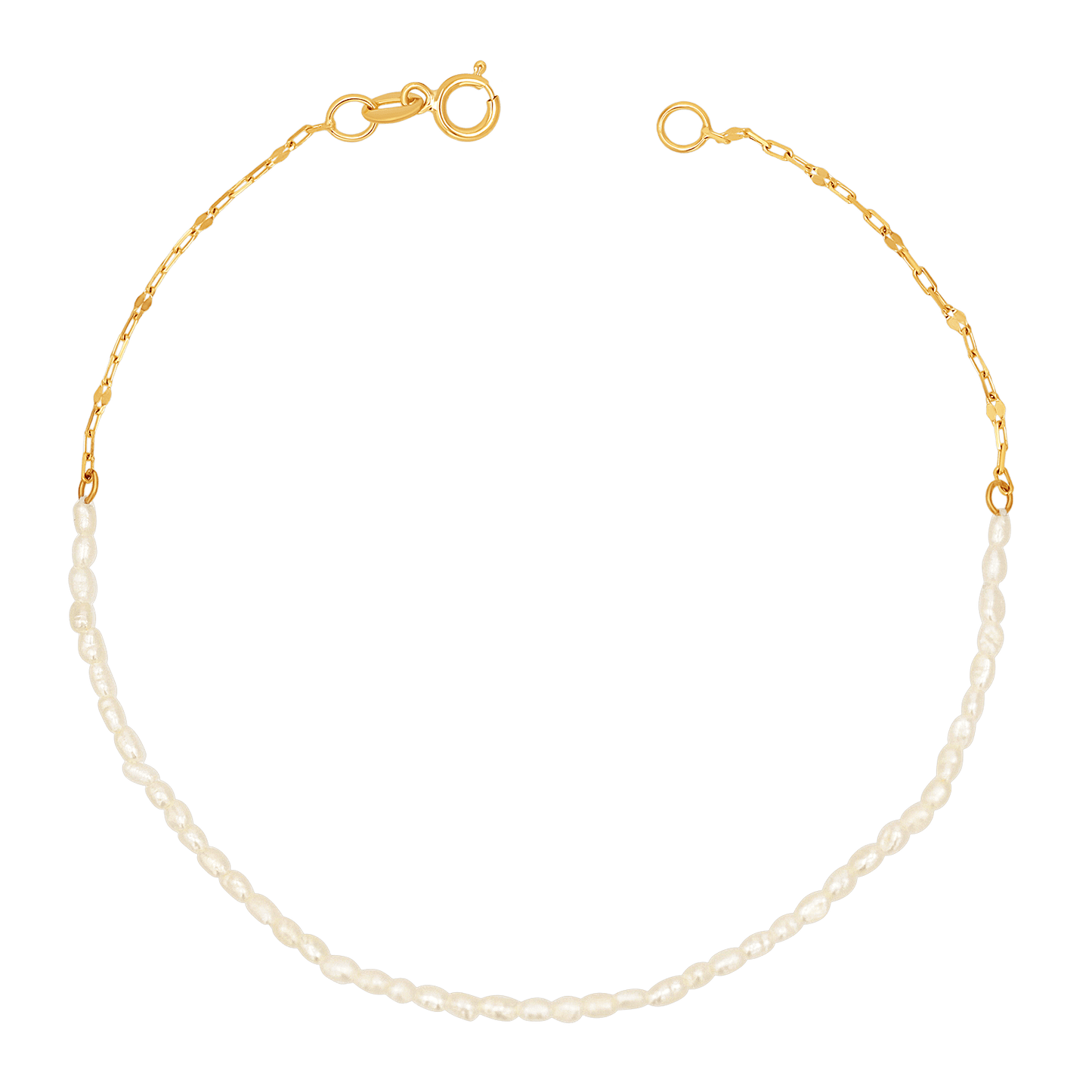 Dainty Pearl Bracelet - Lotus Diamond
