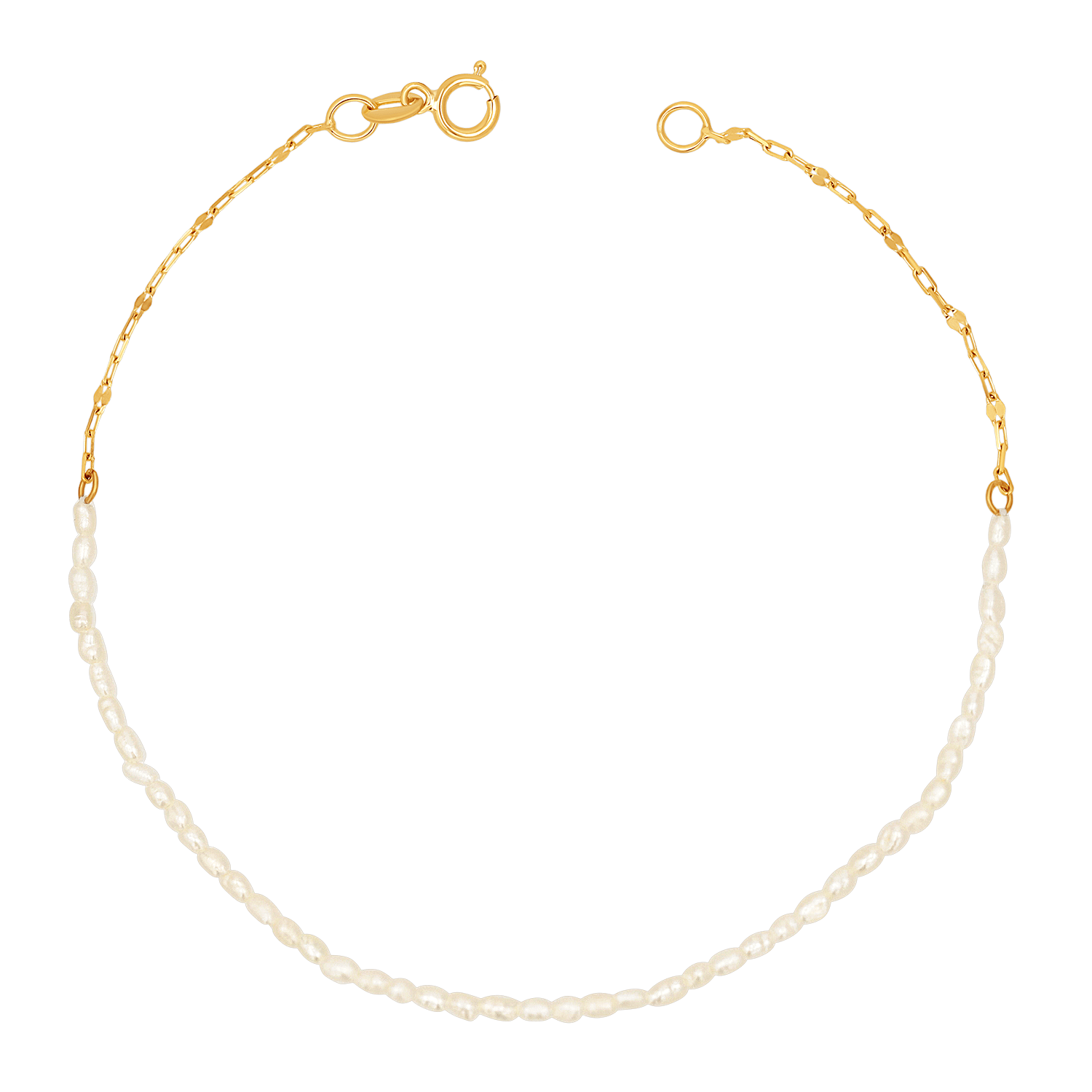 Dainty Pearl Bracelet - Lotus Diamond