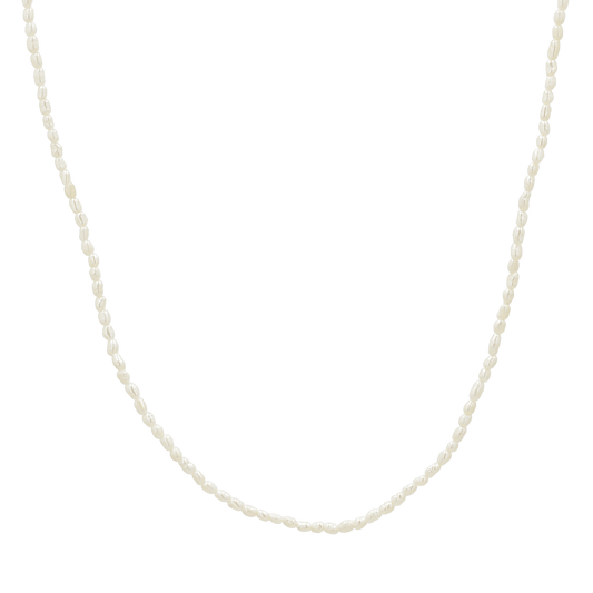 Dainty Pearl Necklace - Lotus Diamond