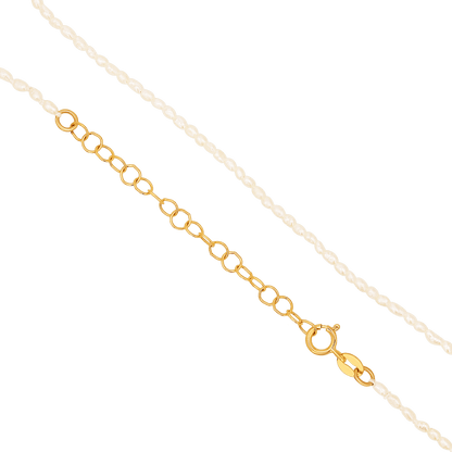 Dainty Pearl Necklace - Lotus Diamond