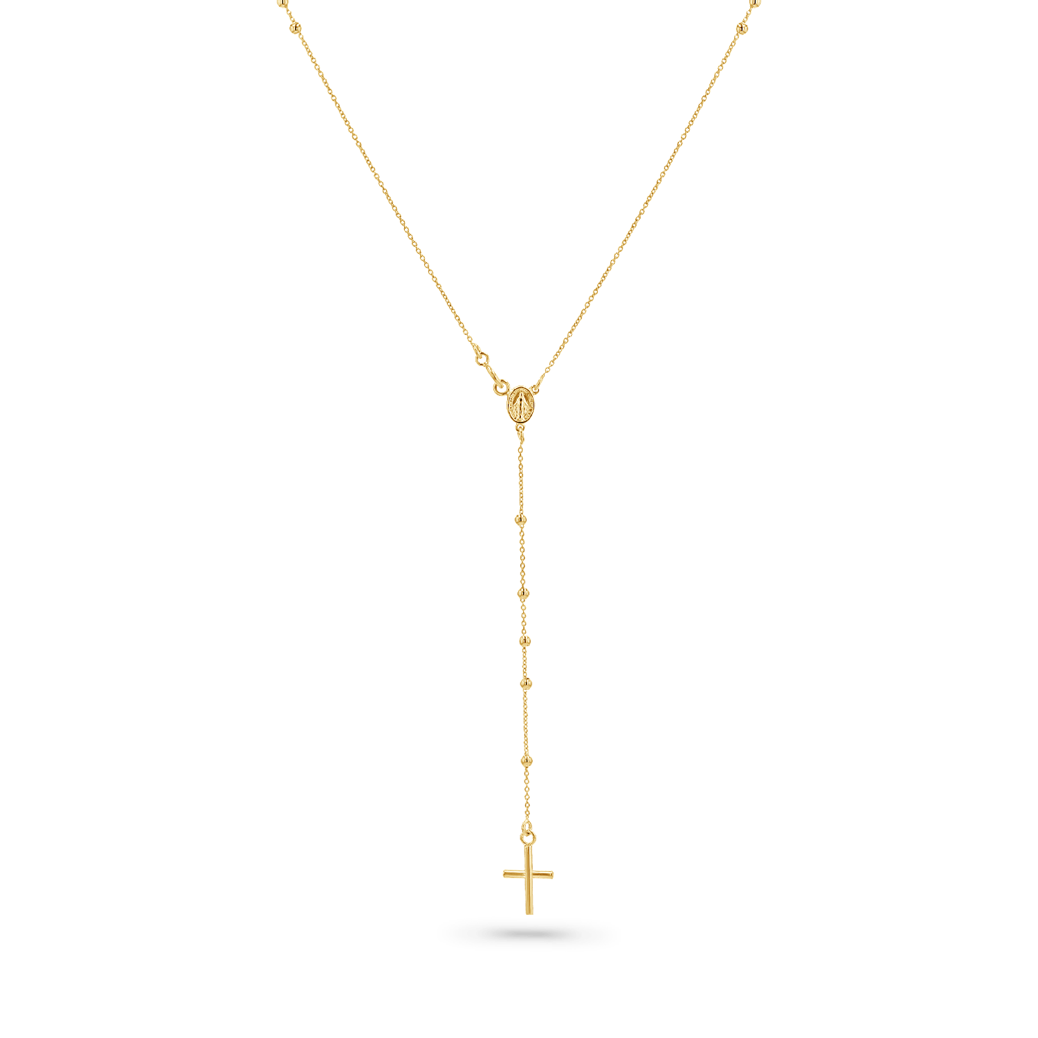 Dainty Rosary Necklace - Lotus Diamond