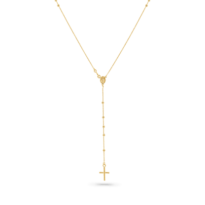 Dainty Rosary Necklace - Lotus Diamond