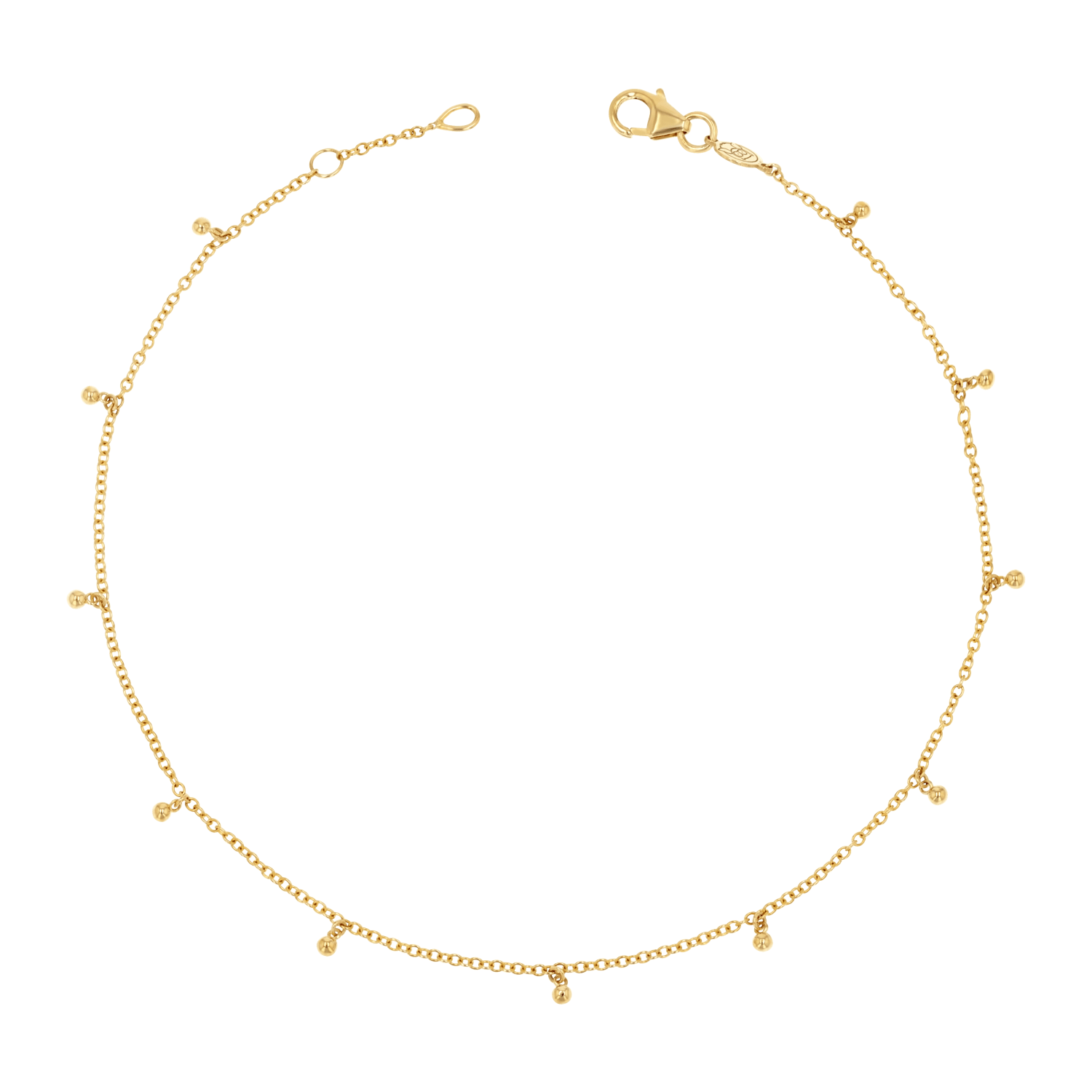Dangle Ball Anklet - Lotus Diamond