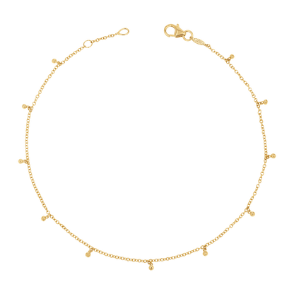 Dangle Ball Anklet - Lotus Diamond