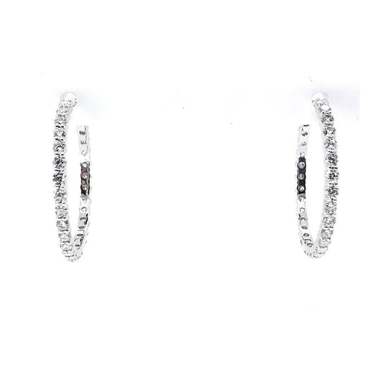 Diamond 18K earrings 1.2ctw - Lotus Diamond