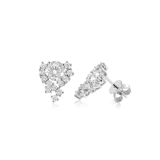 Diamond 18K earrings setting - Lotus Diamond