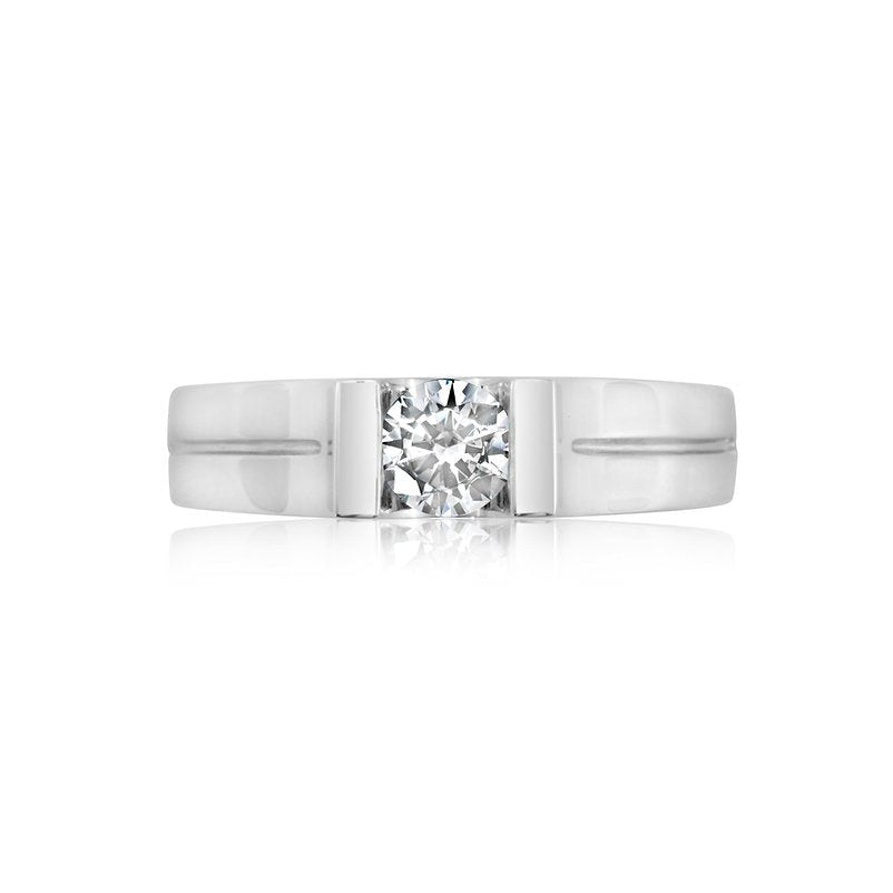 Diamond 18K men ring setting - Lotus Diamond