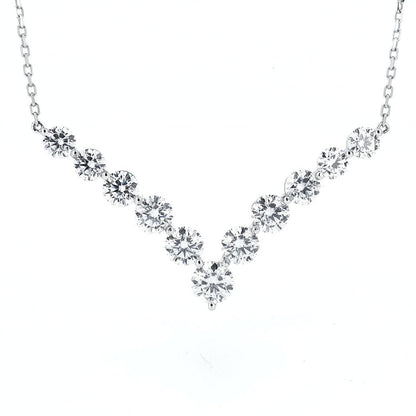 Diamond 18K necklace 5.8ctw - Lotus Diamond