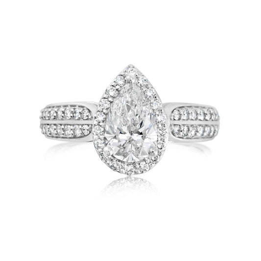 Diamond 18K ring setting - Lotus Diamond